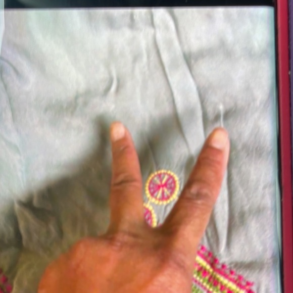 EARTHBOUND XL LONG GREY HALTER DRESS W/RUFFLE HEM MULTICOLORED PATTERN & SANDAL - Picture 7 of 8